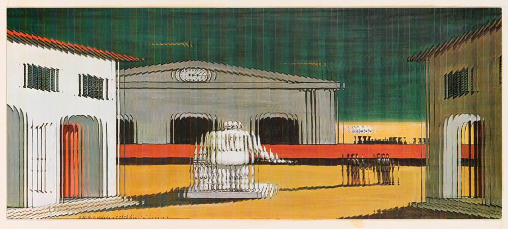 Untitled (Giorgio de Chirico, Square with Monument)